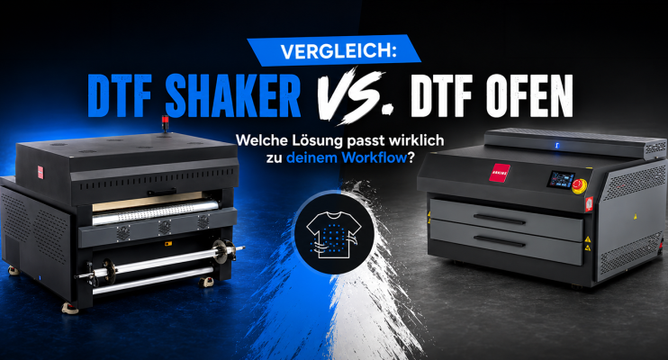 Vergleich: DTF Shaker vs. DTF Ofen - Welche Lösung passt wirklich zu deinem Workflow? - DTF Shaker vs. Ofen – Der richtige Workflow für deinen DTF-Druck