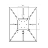 Secabo Basisplatte 40cm x 50cm f&uuml;r &Uuml;berzieh-Adapter
