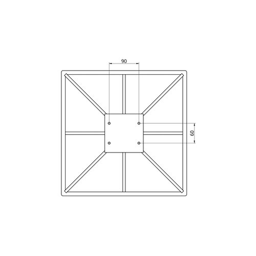 Secabo Basisplatte 38cm x 38cm f&uuml;r SMART