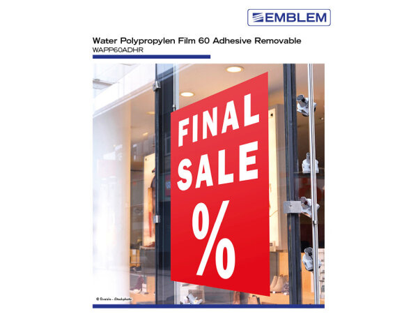 EMBLEM Water Polypropylen Film 60 Adhesive removable