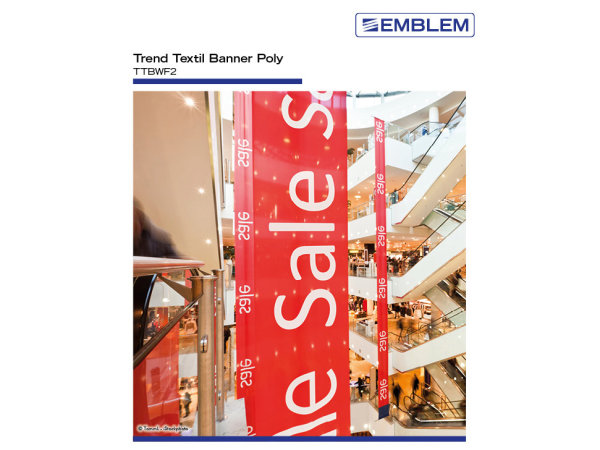 EMBLEM Trend Textile Banner Waterresistant, 185g/m&sup2;