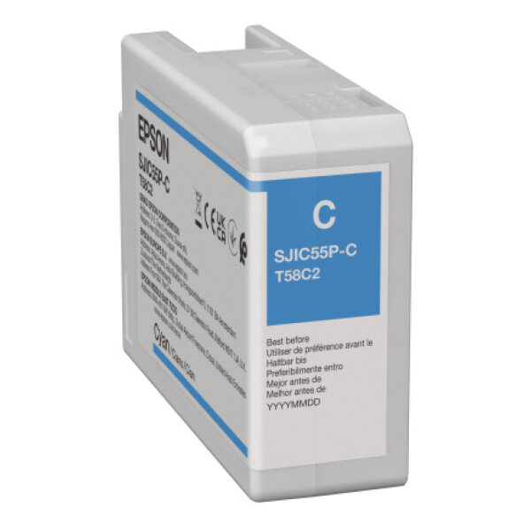 Epson Tinte cyan, ColorWorks D6500/D6000, 80ml